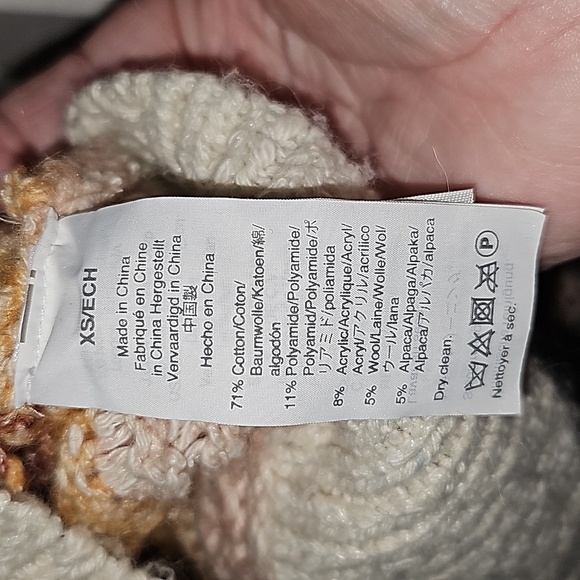 Madewell x J Crew from Nordstrom Chunky Sweater XS Orange/Blue/ VGUC - Picture 5 of 12